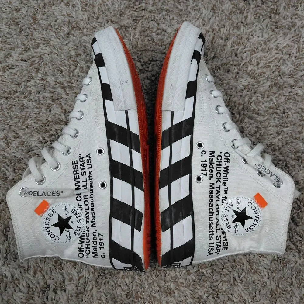 Converse Off White Chuck Taylor All-Star Hi Top Sneakers Mens 8 Womens 10